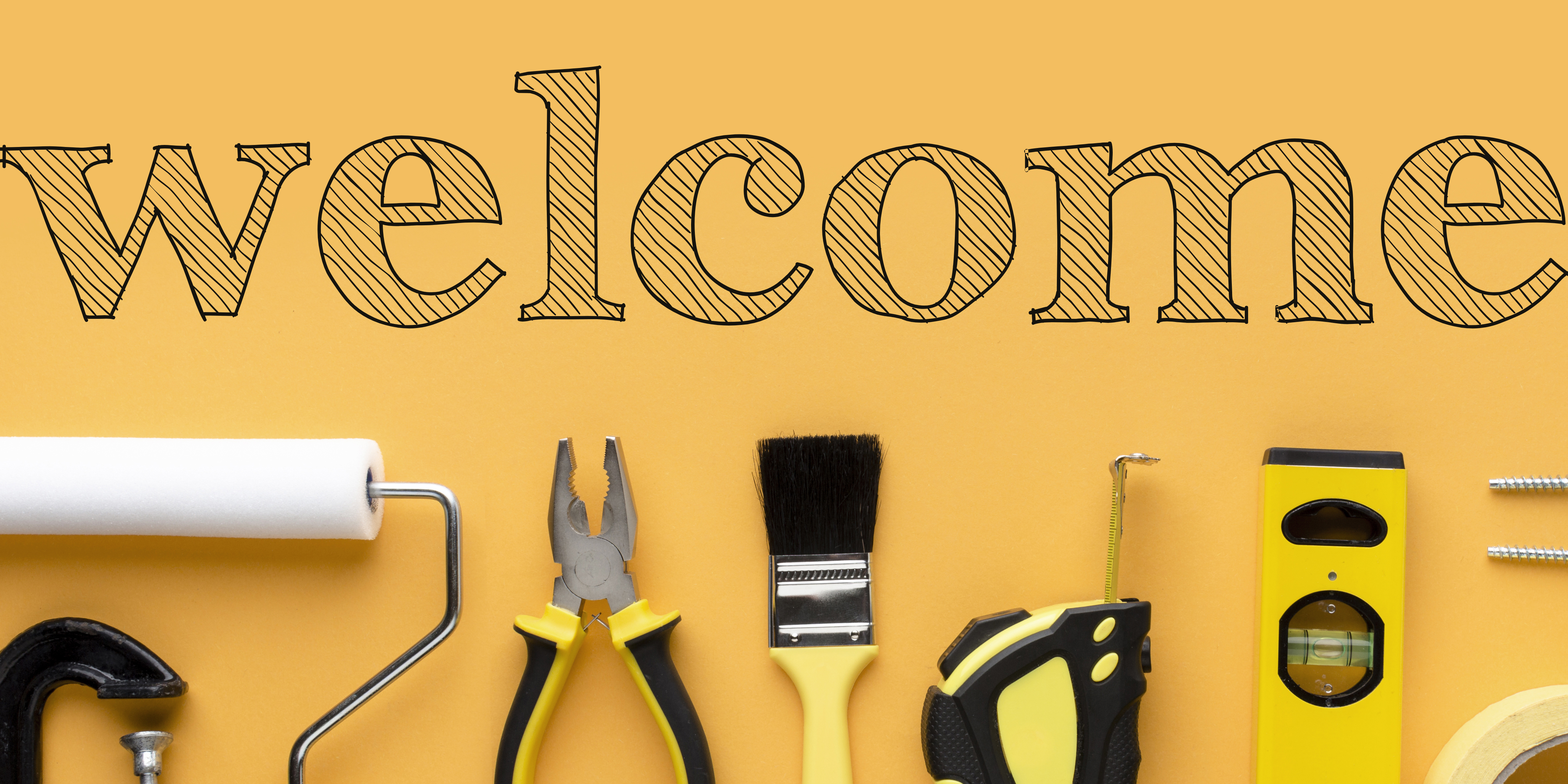 welcome-sign-with-colorful-confetti-festive-party-decoration